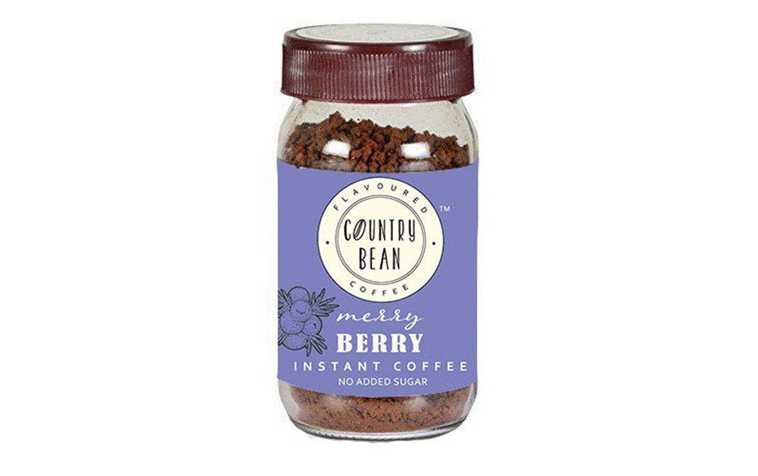 Country Bean Merry Berry Instant Coffee    Glass Jar  60 grams